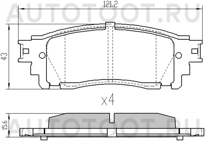 Колодки тормозные задние -ST0446678020 Sat для LEXUS NX