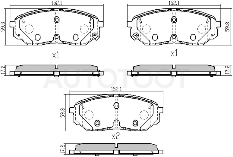 Колодки тормозные (Спереди) Hyundai Santa Fe 18-21 / Kia Sorento 14-20