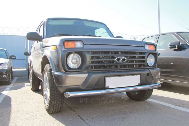 LADA "4х4 URBAN" 2015-  Защита переднего бампера одинарная Ø63мм (НПС) - Артикул LUR220201 - Производитель PT Group - Фото, Отзывы, Цены