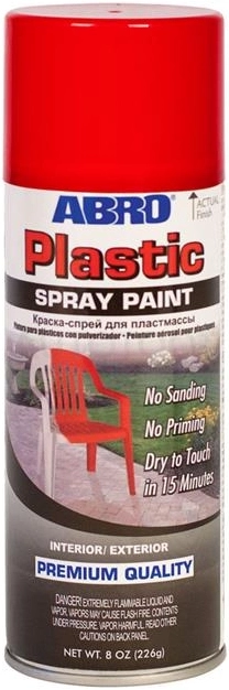 Краска для пластика Красная ABRO SPP-074 226мл.