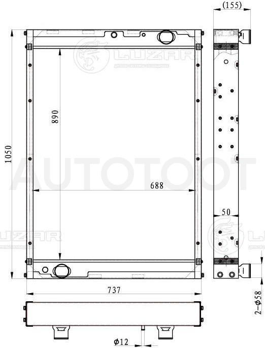 Радиатор охлаждения (Евро 2,3. См. примечание) -8104507SX Stellox для КАМАЗ КамАЗ-6520