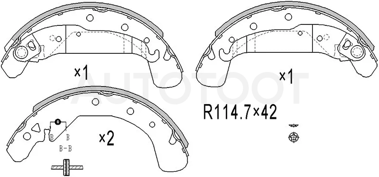 Колодки тормозные барабанные Opel Astra 98-09