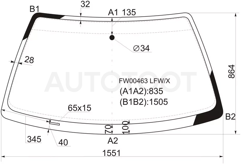 Стекло лобовое Audi 100 82-90 - Артикул FW00463LFWX - Производитель Xyg - Фото, Отзывы, Цены