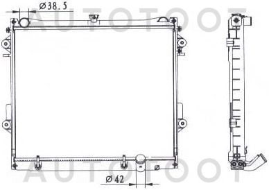 Радиатор охлаждения 2UZ-FE / 3UR -PRS4485 Patron для TOYOTA LAND CRUISER, LEXUS LX570