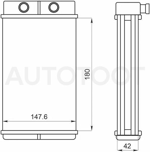 Радиатор отопителя салона Kia Spectra 00-11 / Sephia 98-04