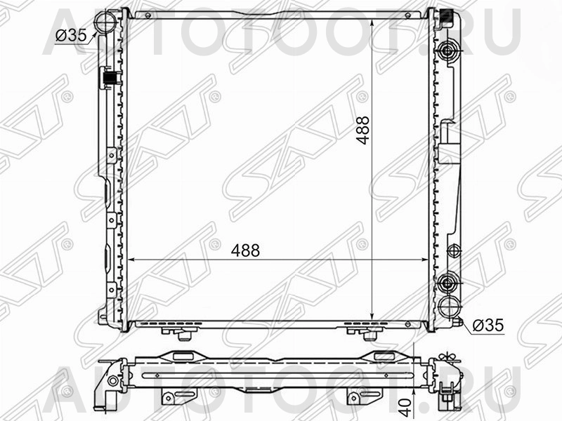 Радиатор охлаждения, АКПП, бензин M111, с кондиционером -  для MERCEDES E-CLASS