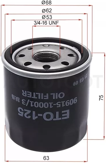 Фильтр масляный TOYOTA A,E,S,NZ,ZZFE 90