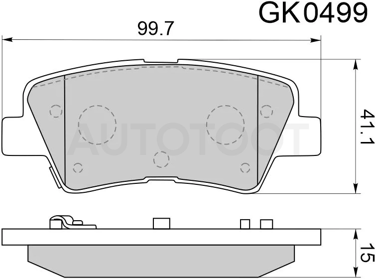 Колодки тормозные (Сзади) Hyundai Creta 15-22 / Elantra 06-20 - Артикул GK0499 - Производитель Ctr - Фото, Отзывы, Цены