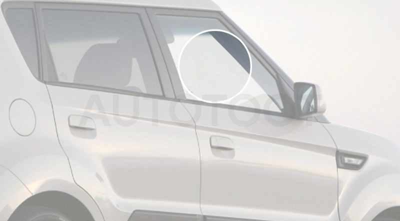 Стекло переднее правое опускное -  для KIA SOUL