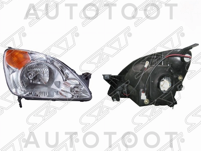 Фара правая, желтый габарит -  для HONDA CR-V