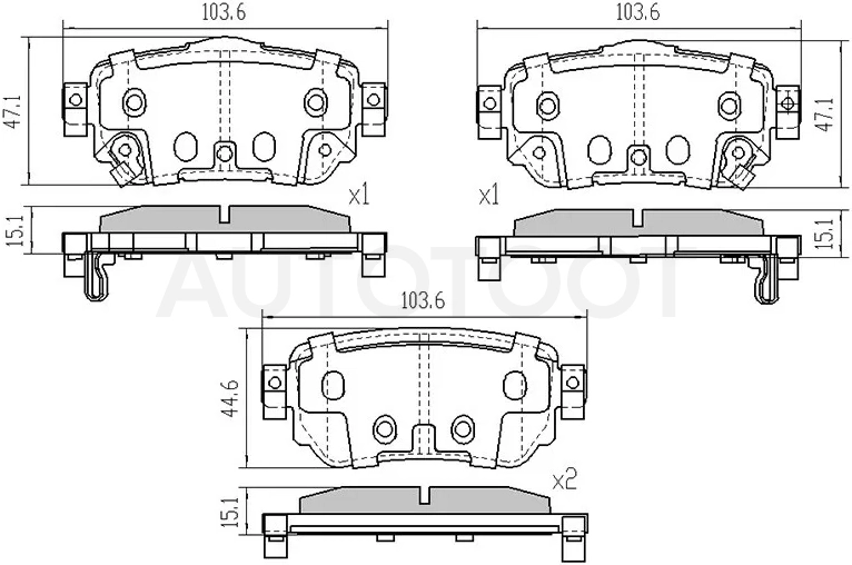 Колодки тормозные (Сзади) Nissan Qashqai 13-22 / X-Trail 13-22