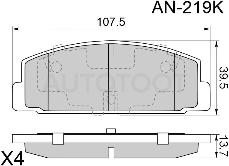 Колодки тормозные (Сзади) Mazda 6 02-12 / FAW Besturn B50 12-17 - Артикул AN219K - Производитель Akebono - Фото, Отзывы, Цены