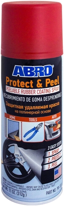 Краска защитная удаляемая на полимерной основе Красная ABRO PR-555-RED 397гр.