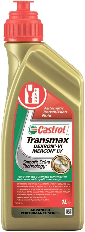 ATF Масло трансмиссионное "Transmax DEXRON VI MERCON LV", 1л - Артикул 156CAA - Производитель CASTROL - Фото, Отзывы, Цены