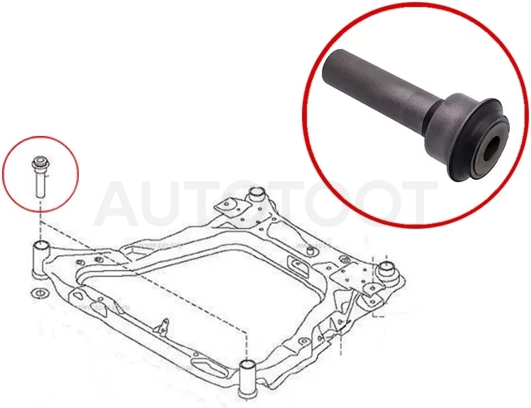 Сайлентблок подрамника Nissan Juke 10-20 / Qashqai 06-13 (Спереди) - Артикул ST54466JD000 - Производитель Sat - Фото, Отзывы, Цены