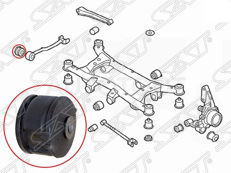 Сайлентблок задней продольной тяги передний 2WD/4WD
