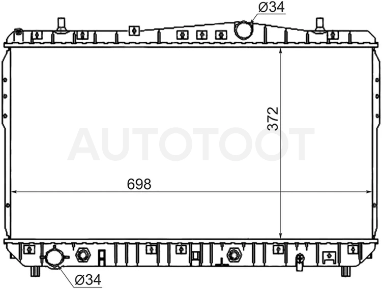 Радиатор Chevrolet Lacetti 04-13 / Tacuma 02-08 - Артикул DW000414 - Производитель Sat - Фото, Отзывы, Цены