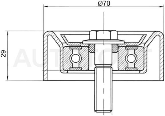 Ролик приводного ремня натяжителя HYUNDAI IX35/SANTA FE/KIA OPTIMA/SPORTAGE 2,0/2,4