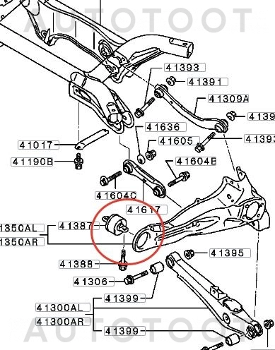 Сайлентблок заднего продольного рычага -ST4120A125 Sat для MITSUBISHI ASX, MITSUBISHI LANCER, MITSUBISHI OUTLANDER