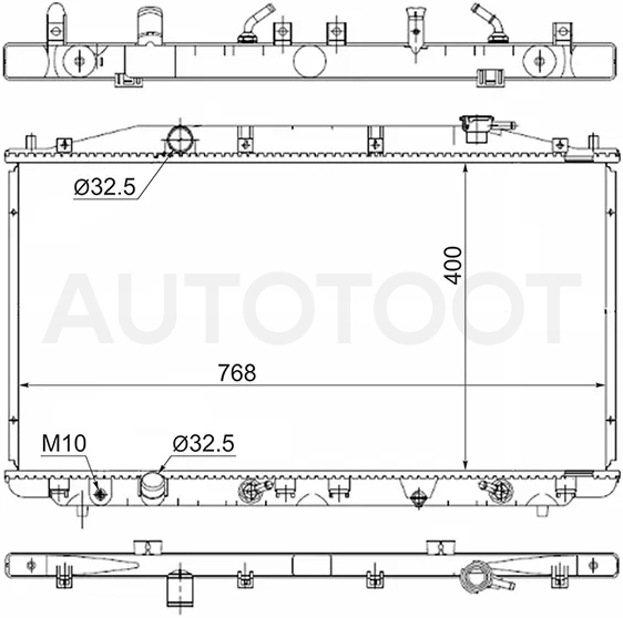 Радиатор Honda Accord 08-13 - Артикул HD0003CU - Производитель Sat - Фото, Отзывы, Цены