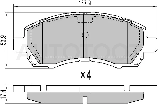 Колодки тормозные (Спереди) Subaru Impreza 92-07 / Legacy 89-09 / Outback 98-09 / Legacy B4 98-03