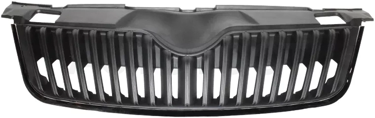 Решетка радиатора Skoda Fabia 10-15 / Roomster 10-15 (с хром молдингом)