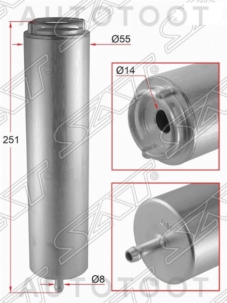 Фильтр топливный (дизель) -SVY5002X Carville Racing для BMW X3, BMW 5SERIES, BMW X5, BMW 1SERIES, BMW 7SERIES, BMW 3SERIES