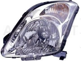 Фара левая (под корректор, внутри хромированная) -  для SUZUKI SWIFT