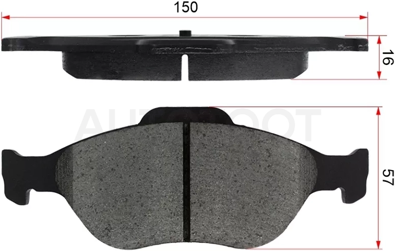 Колодки тормозные (Спереди) Ford Fiesta 95-02 / Fusion 02-12 / Mazda Demio 02-07 / Ford Puma 97-03 / Mazda 2 02-07 / Verisa 04-15