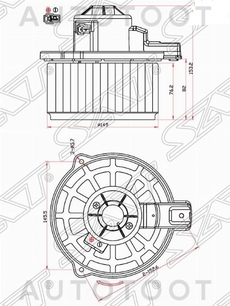 Мотор отопителя салона -ST971131G000 Sat для KIA RIO