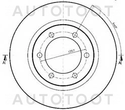 Диск тормозной передний -ST4351235210 Sat для TOYOTA LAND CRUISER PRADO