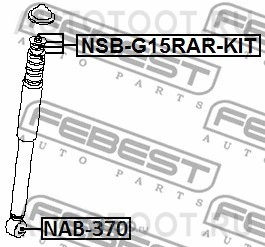Сайлентблок заднего амортизатора -NAB370 Febest для RENAULT DUSTER, NISSAN ALMERA