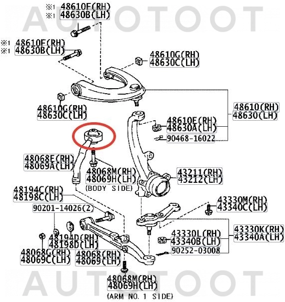 Сайлентблок переднего продольного рычага вертикальный -ST4865522030 Sat для TOYOTA ALTEZZA, LEXUS IS200, TOYOTA CHASER, TOYOTA CRESTA, TOYOTA MARK 2