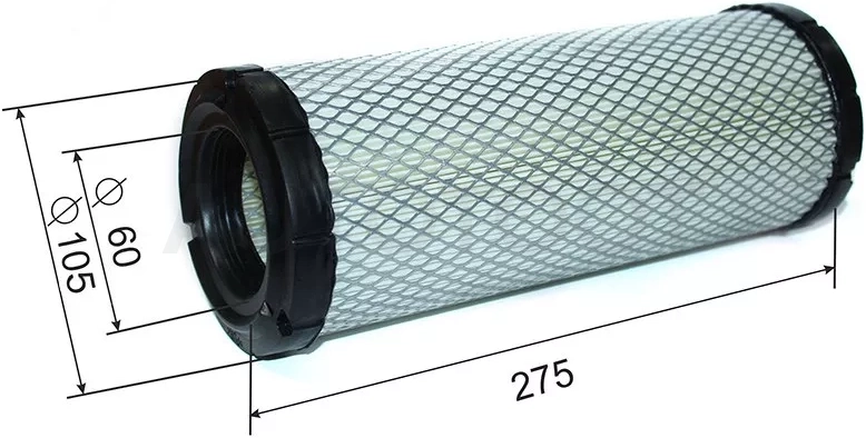 Фильтр воздушный погрузчик KOMATSU PC/SK 3D82AE/3D84-3/3D88E-6/4D84E-3FAE/4D88E-5 - Артикул STYM11980812520 - Производитель Sat - Фото, Отзывы, Цены