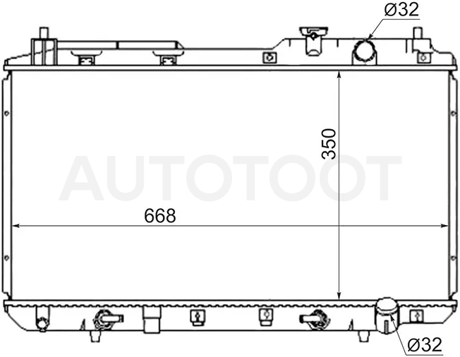 Радиатор Honda CR-V 95-01 / Orthia 96-02 - Артикул HD00042R - Производитель Sat - Фото, Отзывы, Цены