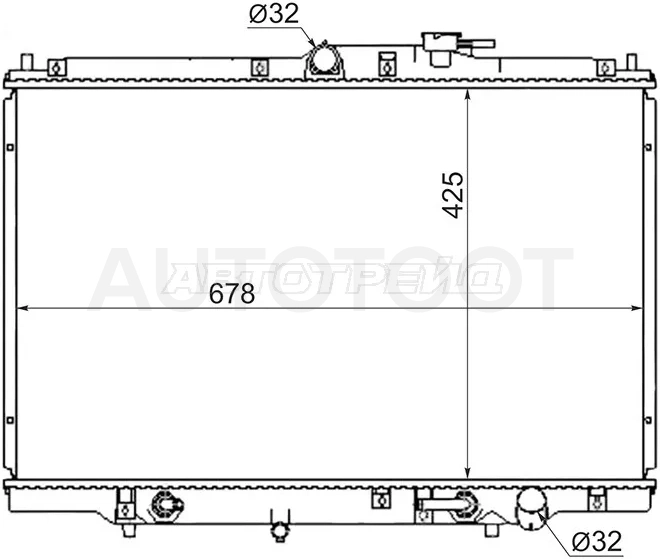 Радиатор Honda Shuttle 95-00 / Odyssey 94-99 - Артикул SGHD0007 - Производитель Sat - Фото, Отзывы, Цены