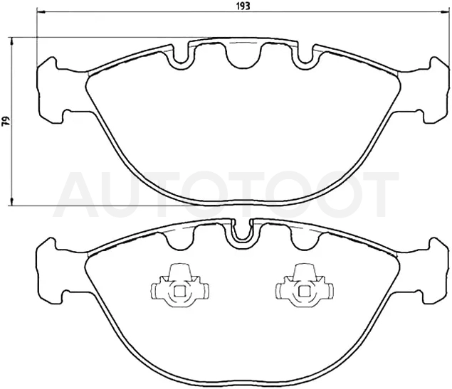 Колодки тормозные (Спереди) BMW 5-Series 03-10 / 6-Series 03-10 / X5 99-06
