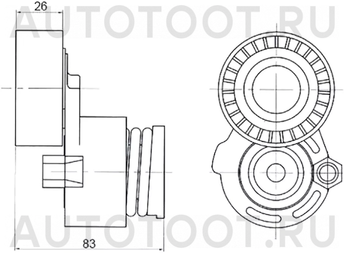 Натяжитель приводного ремня NISSAN ALMERA/NOTE/RENAULT LOGAN/DUSTER 1,5D - Артикул ST1175000QAR - Производитель Sat - Фото, Отзывы, Цены