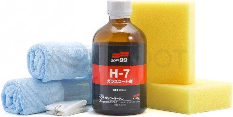 Покрытие для кузова жидкое стекло Soft99 H-7, 200 мл