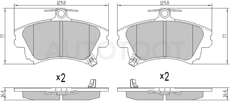 Колодки тормозные (Спереди) Mitsubishi Carisma 95-04 / Colt 02-12 - Артикул ST4605A658 - Производитель Sat - Фото, Отзывы, Цены
