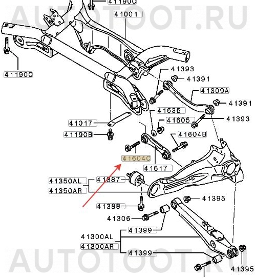Болт развальный -ST4117A018K Sat для MITSUBISHI LANCER, MITSUBISHI OUTLANDER, MITSUBISHI ASX