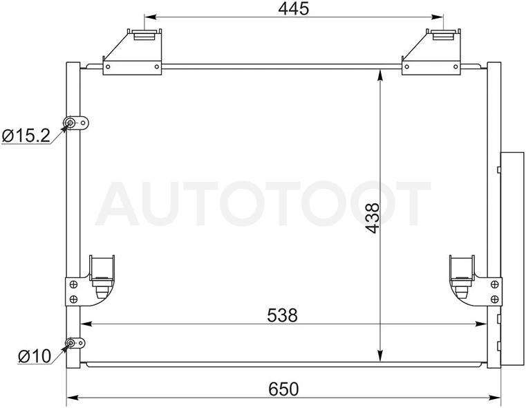 Радиатор кондиционера Toyota Hilux Pick Up 04-15 / Fortuner 04-15 - Артикул STTY963940 - Производитель Sat - Фото, Отзывы, Цены