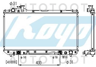 Радиатор охлаждения AT MT 2L -TY000410 Sat для TOYOTA RAV4