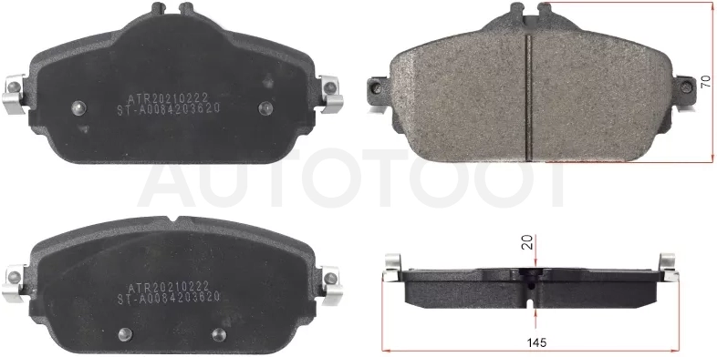 Колодки тормозные (Спереди) Mercedes-Benz C-Class 13-21 / A-Class 12-18