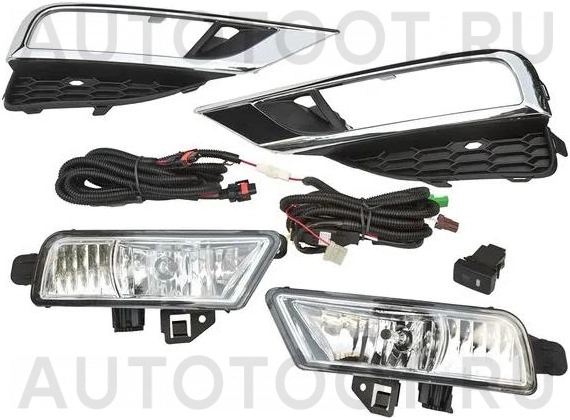 Фара противотуманная, комплект, 2шт, с оправами, с проводкой -  для HONDA CR-V