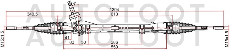 Рулевая рейка LHD -M5702A Gelzer для MITSUBISHI ASX, MITSUBISHI OUTLANDER