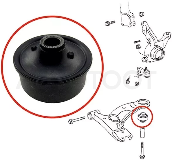 Сайлентблок рычага Toyota Allion (T240,T260) 01-21 / Avensis 97-08 - Артикул ST4865529235 - Производитель Sat - Фото, Отзывы, Цены