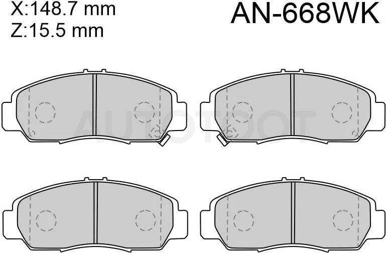 Колодки тормозные (Спереди) Honda Accord 02-13 / Civic 00-17