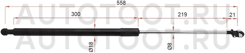 Амортизатор крышки багажника -ST6453053011 Sat для LEXUS IS250