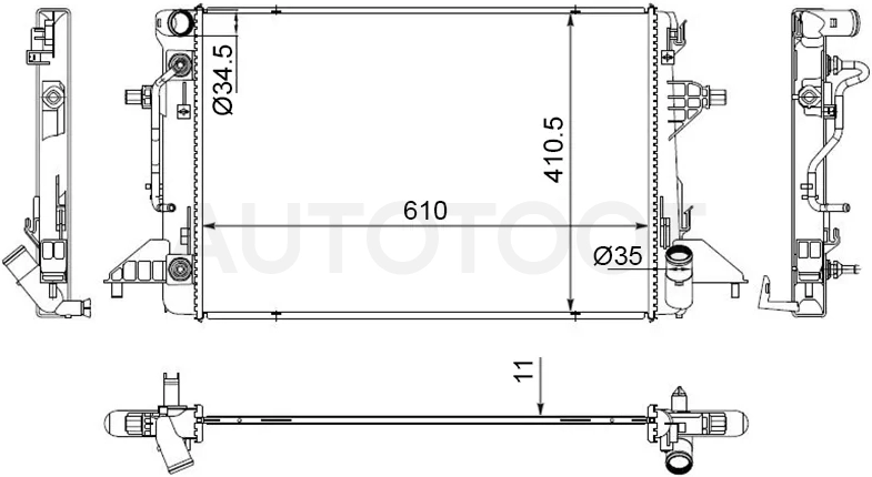 Радиатор Hyundai Elantra 20 - Артикул ST100127 - Производитель Sat - Фото, Отзывы, Цены
